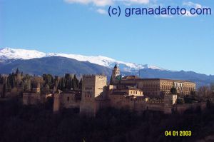 Alhambra  - with snow in the background